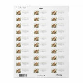 Paas Konijn Adres met Bloemen Etiket (Full Sheet)