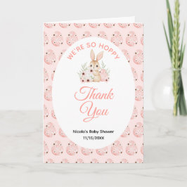 Paas Konijn Baby Shower Bedankkaart