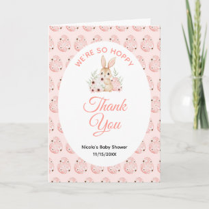 Paas Konijn Baby Shower Bedankkaart