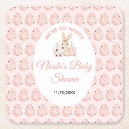 Paas Konijn Baby Shower Kartonnen Onderzetters
