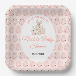 Paas Konijn Baby Shower Papieren Bordje