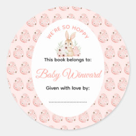 Paas Konijn Baby Shower Ronde Sticker