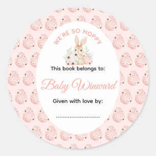 Paas Konijn Baby Shower Ronde Sticker