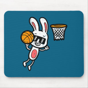 Paas konijn basketbal dunk sport jongens kinderen muismat