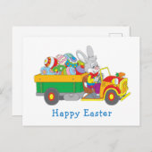 Paas Konijn Bezorg Truck Feestdagenkaart (Voorkant / Achterkant)