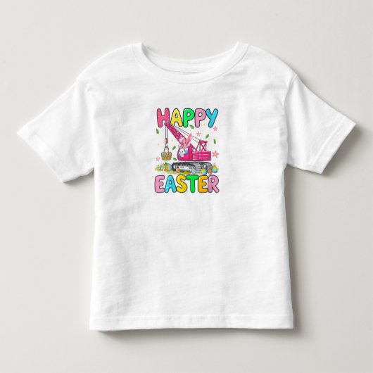 Paas Konijn Bouwpret Fun Kinder Shirts (Voorkant)