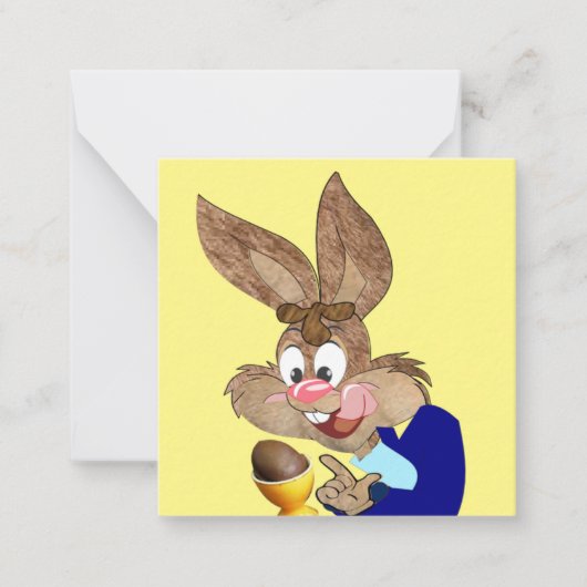 Paas Konijn Briefkaart (Voorkant)