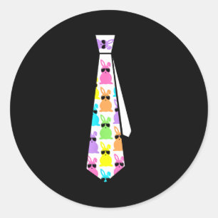 Paas Konijn Das Grappige Grafisch Voor Jongens Peu Ronde Sticker