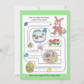 Paas Konijn Doolhof & Kleurplaat Activiteitenkaart Feestdagenkaart (Voorkant)