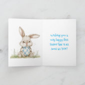 PAAS KONIJN EERSTE PAASKAART BEDANKKAART (Binnen)