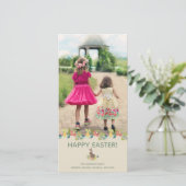 Paas Konijn Fotokaart Feestdagenkaart (Staand voorkant)