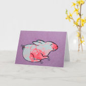 Paas Konijn Framebare Kunstkaart Kaart (Gele Bloem)