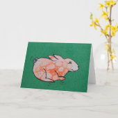 Paas Konijn Framebare Kunstkaart Kaart (Gele Bloem)