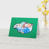 Paas Konijn Framebare Kunstkaart Kaart (Gele Bloem)