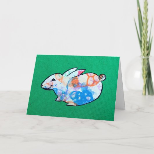 Paas Konijn Framebare Kunstkaart Kaart (Voorkant)