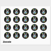 Paas Konijn Gamer Met Videogame Controller Ronde Sticker (Vel)