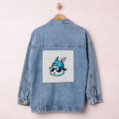 Paas Konijn Gezicht Honkbalpet Zonnebril Konijn B Denim Jacket (Hangar)