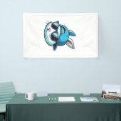 Paas Konijn Gezicht Honkbalpet Zonnebril Konijn B Spandoek (Beurs)