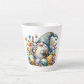 Paas Konijn Gnome Latte Mok (Voorkant)