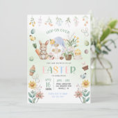 Paas Konijn Gnome Paaseierenjacht Kaart (Staand voorkant)