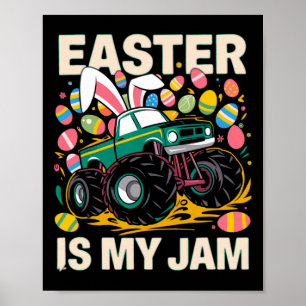 Paas Konijn Is Mijn Jam Truck Paaseieren Jongens Poster