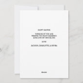 Paas Konijn Jongleert Feestdagenkaart (Achterkant)