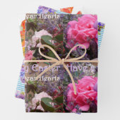 Paas Konijn Klaproos Bloem Patroon Waterverf Inpakpapier Vel (In situ)