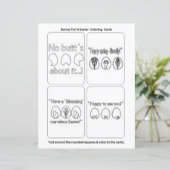 Paas Konijn "Kleur je Eigen" Briefpapier Set (Staand voorkant)