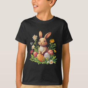 Paas Konijn Konijn Paasei Bloem Grafisch  T-shirt