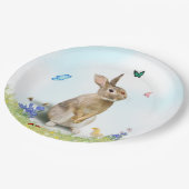 Paas Konijn Kuiken Lieveheersbeestjes Vlinders Kro Papieren Bordje (Gekanteld)