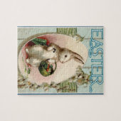 Paas Konijn Lente Vintage Legpuzzel (Horizontaal)