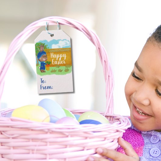 Paas Konijn Liefhebber Wortels Cadeaulabel