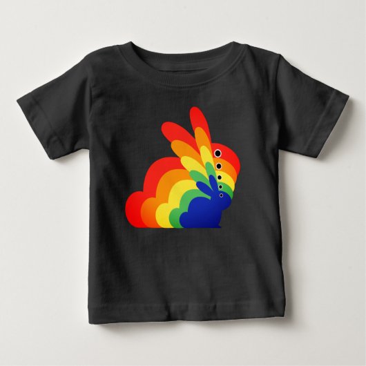 Paas Konijn met Regenboog - Pasen (Voorkant)