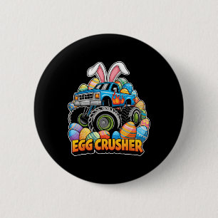 Paas Konijn Monster Truck Ei Verpulveraar Grappig  Ronde Button 5,7 Cm
