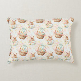 Paas Konijn Naadloos Stof – Pastel Cute Konijn  Accent Kussen
