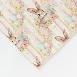 Paas Konijn Naadloos Stof – Pastel Zachte Konijn  Fleece Deken
