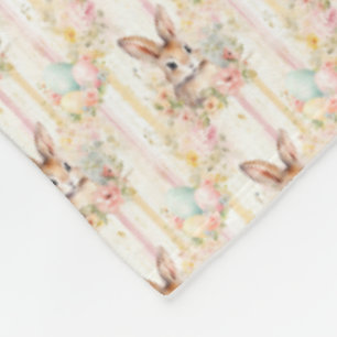 Paas Konijn Naadloos Stof – Pastel Zachte Konijn Fleece Deken