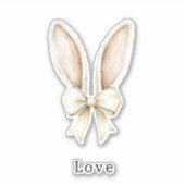 Paas Konijn Oren Boog Liefde Sticker (Voorkant)