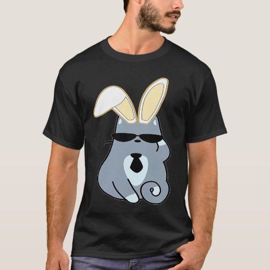 Paas Konijn Oren Hipster Meme Kat T-shirt (Voorkant)