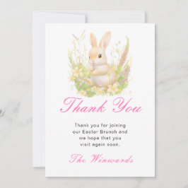 Paas Konijn Pasen Brunch Bedankkaart