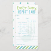 Paas Konijn Rapportcijfer Bedankkaart (Voorkant / Achterkant)