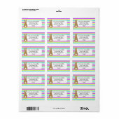 Paas Konijn Silhouet Retouradres Label (Full Sheet)