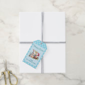 Paas Konijn Stippen Cadeaulabel (Met Touw)