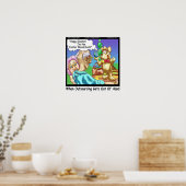 Paas Konijn Uitbesteding Grappige Poster (Keuken)