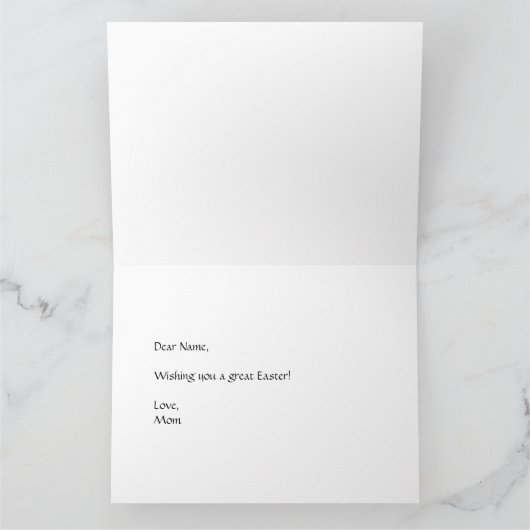 Paas Konijn Wenskaart Kaart (Binnen)