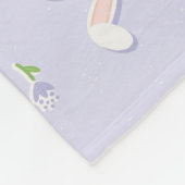 Paas Konijnen en Wortels Lente Lavendel Fleece Deken (Hoek)