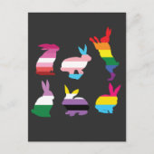 Paas Konijnen LGBTQ Pride Regenboog Konijn Cadeau  Uitnodiging Briefkaart (Voorkant)