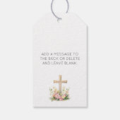Paas Kruis Bloemstuk Cadeaulabel (Achterkant)