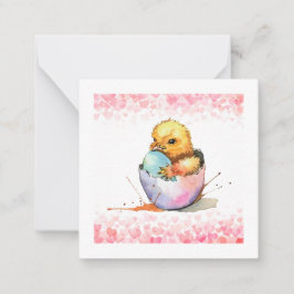 Paas Kuiken (ansichtkaart stijl) Groet Notitiekaartje