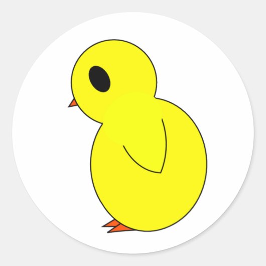Paas Kuiken Ronde Sticker (Voorkant)